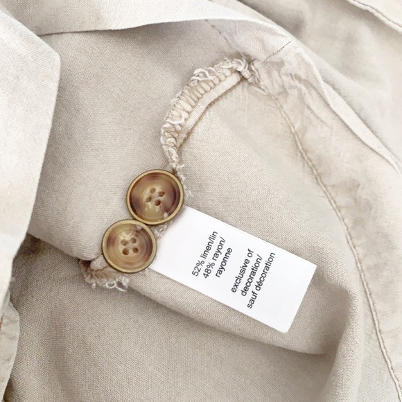 Maurices Button‎ Up Lace Detailed Linen Blend Shirt Jacket - Picture 11 of 11